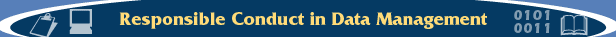 Responsible Conduct in Data Management
