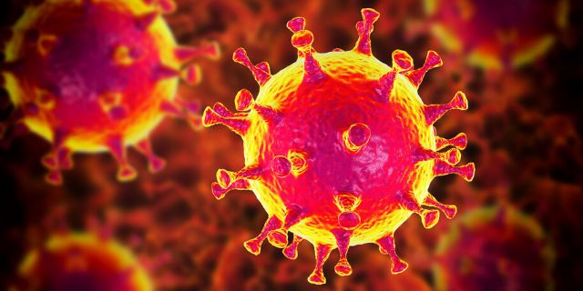 Graphic image of a virus